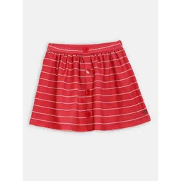 ELLE Girls Red & White Striped A-Line Skirt-picture-36