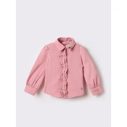 ELLE Girls Textured Cotton Shirt Style Top-picture-52