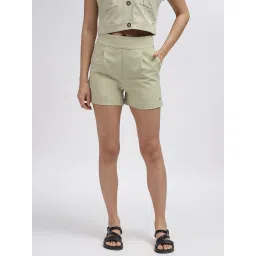 Elle Green Relaxed Fit Shorts image 1