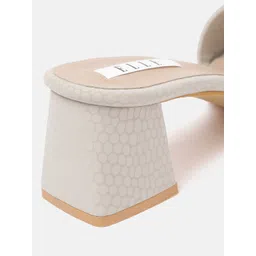 ELLE Grey Braided Detail Block Heels image 2