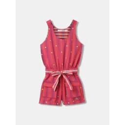 Elle Kids Bright Pink Cotton Jumpsuit-picture-32
