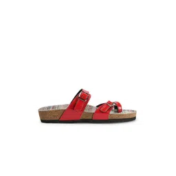 ELLE Leather One Toe Flats With Buckles image 4