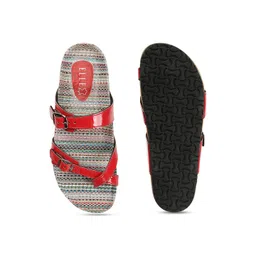 ELLE Leather One Toe Flats With Buckles image 2