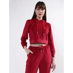 Elle Maroon Crop Sweatshirt-picture-48