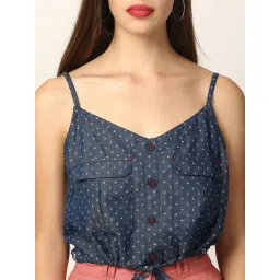 Elle Navy Printed Top image 5