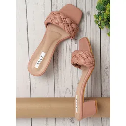 ELLE Peach-Coloured Block Heels-picture-16