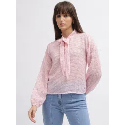 Elle Pink & White Printed Top-picture-22