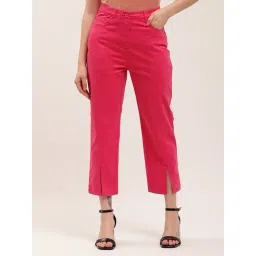 Elle Pink Flared Fit Trousers-picture-20