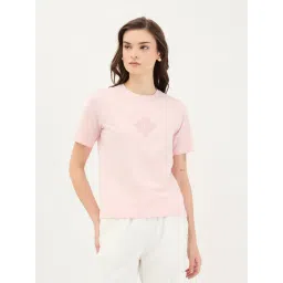 Elle Pink Pure Cotton Printed T-Shirt-picture-33