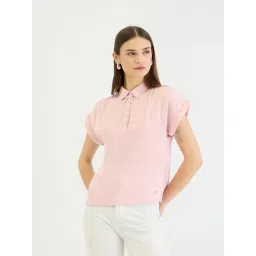 Elle Pink Textured Top-picture-32