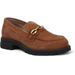 elle Suede Loafer with Gold-Tone Chain Accent and Chunky Sole-picture-11