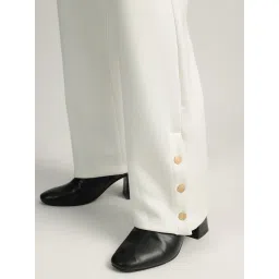 Elle White Loose Fit Sweatpants image 5