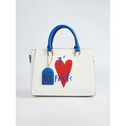 Elle White Printed Handbag-picture-14