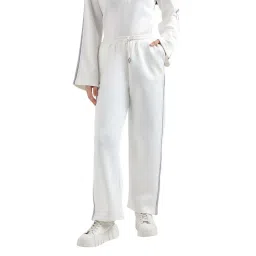 Elle White Striped Track Pants image 1