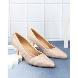 elle Women Checked Kitten-Heeled Pumps-picture-30