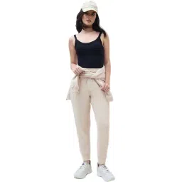 ELLE Women Cream Blended Solid Sweatpant image 5