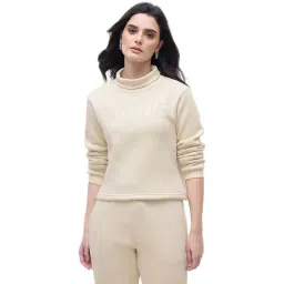 ELLE Women Cream Elle Branding Logo Sweatshirt-picture-24