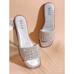 ELLE Women Embellished Ethnic Open Toe Flats-picture-41