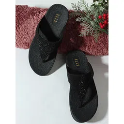 ELLE Women Embellished Flatform Heels Sandals-picture-21