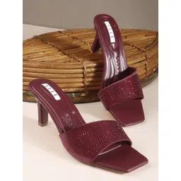 ELLE Women Embellished Party Slim Heeled Sandals-picture-31