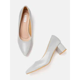 ELLE Women Grey Solid Pumps-picture-30