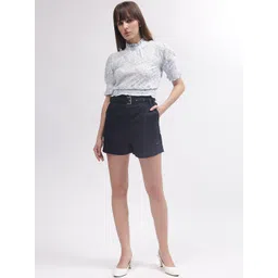 ELLE Women High-Rise Relaxed Fit Shorts image 4