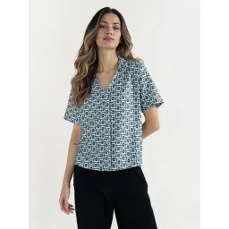 Elle Women Multicolor Printed V-Neck Top-picture-48