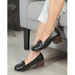 elle Women Round-Toe Chunky-Heeled Pumps-picture-39