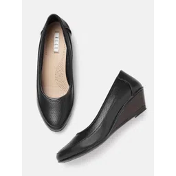 ELLE Women Solid Perforated Wedge Heels-picture-23