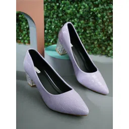 ELLE Women Textured Block Pumps-picture-33