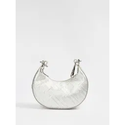 ELLE Women Typography Printed Half Moon Hobo Bag-picture-34