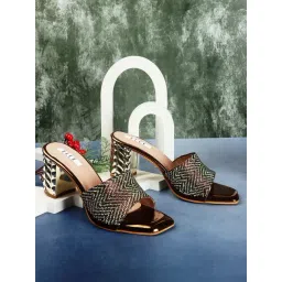 Elle Women's Antique Gold Ethnic Sandals-picture-20