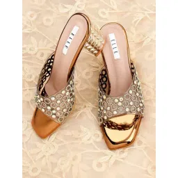 Elle Women's Antique Gold Ethnic Sandals-picture-21