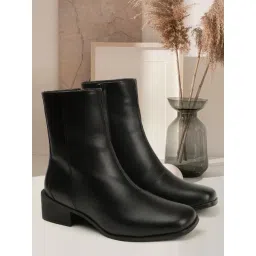 Elle Women's Black Casual Booties-picture-38