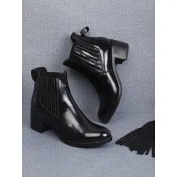 Elle Women's Black Casual Booties-picture-10