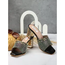 Elle Women's Black Ethnic Sandals-picture-44