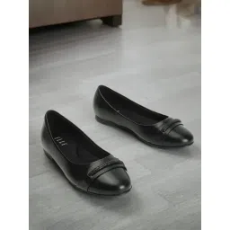 Elle Women's Black Flat Ballets-picture-46