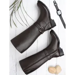 Elle Women's Brown Casual Booties-picture-10