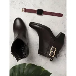 Elle Women's Brown Casual Booties-picture-20