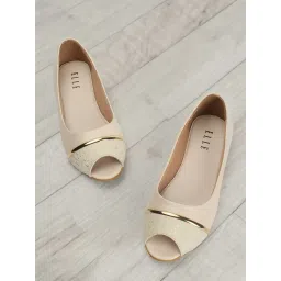 Elle Women's Cream Peeptoe Shoes image 1