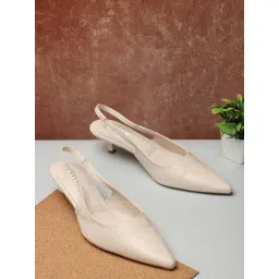 Elle Women's Cream Sling Back Sandals-picture-17