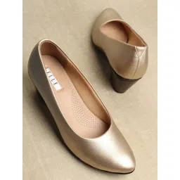 Elle Women's Gold Casual Pumps-picture-36