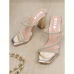 Elle Women's Gold Casual Sandals-picture-41