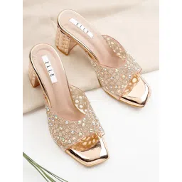 Elle Women's Gold Ethnic Sandals image 1