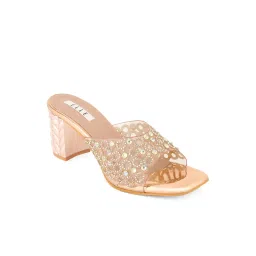 Elle Women's Gold Ethnic Sandals image 3