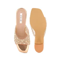 Elle Women's Gold Ethnic Sandals image 4