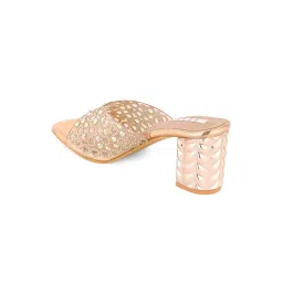 Elle Women's Gold Ethnic Sandals image 5