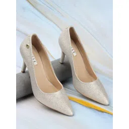 Elle Women's Gold Stiletto Pumps-picture-19