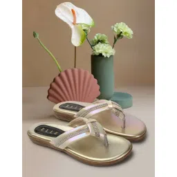 Elle Women's Gold Thong Sandals-picture-32