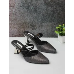 Elle Women's Grey Mule Shoes-picture-42
